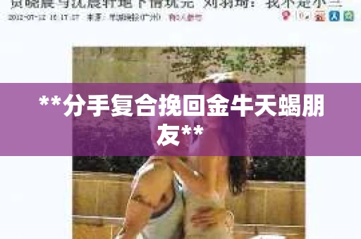**分手复合挽回金牛天蝎朋友**