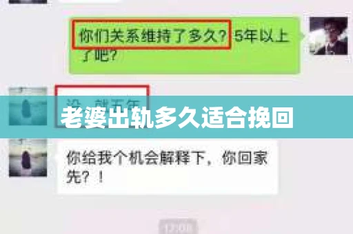 老婆出轨多久适合挽回