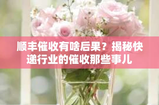 顺丰催收有啥后果？揭秘快递行业的催收那些事儿
