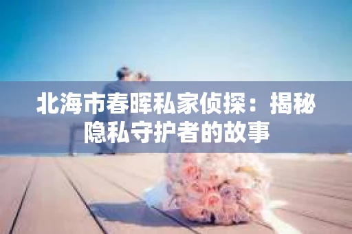 北海市春晖私家侦探：揭秘隐私守护者的故事
