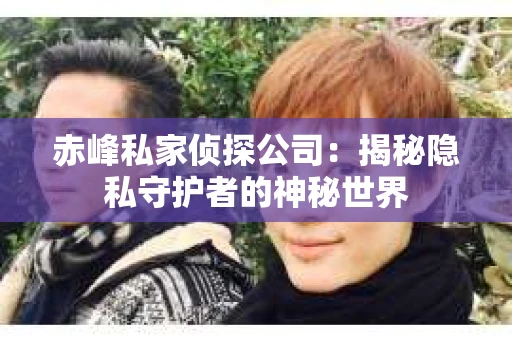 赤峰私家侦探公司：揭秘隐私守护者的神秘世界